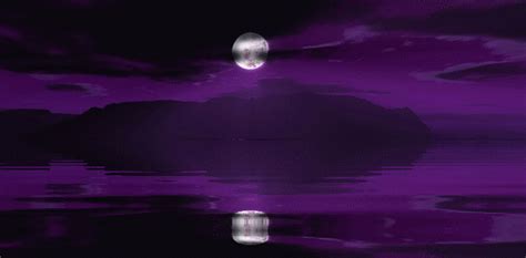 water refection , moon and purple skys gif. | Black and purple wallpaper, Dark purple aesthetic ...