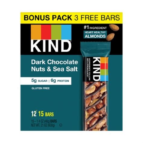 KIND Dark Chocolate Energy Bars, 15 ct - Kroger