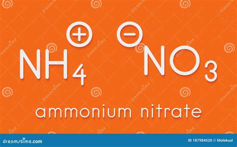 Ammonium Nitrate, Chemical Structure. Skeletal Formula. Stock ...