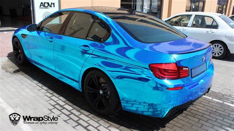 BMW M5 - Blue Chrome wrap | WrapStyle