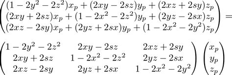 Quaternion to Rotation Matrix