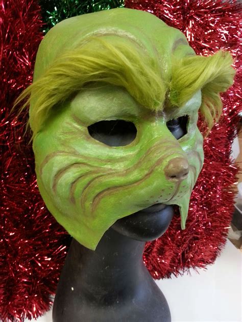 Grinch 1/2 mask www.fxwarehouse.com Grinch Costumes, Grinch Mask, Christmas Yard Decorations ...