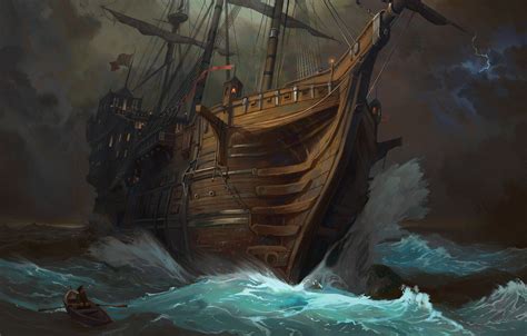 Ship In Storm Wallpapers - Wallpaper Cave