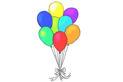 Balloon Drawing: Easy, for Kids, Realistic and Step by Step