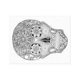 Sugar Skull Canvas Art & Prints | Zazzle