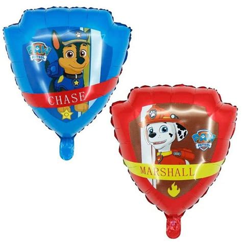 Chase and Marshall Two Sided Paw Patrol Foil Balloon Kids Birthday ...