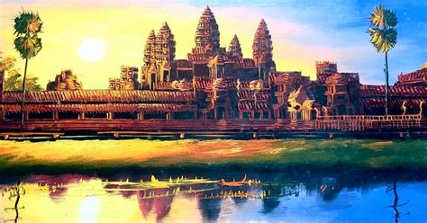 Angkorwat Scenery - Ouyang Painting - Paintings & Prints, Places ...