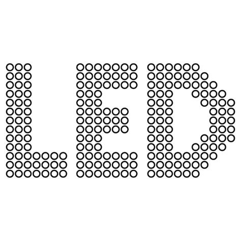 Premium Vector | Led screen text sign led light emitting diode lcd panel