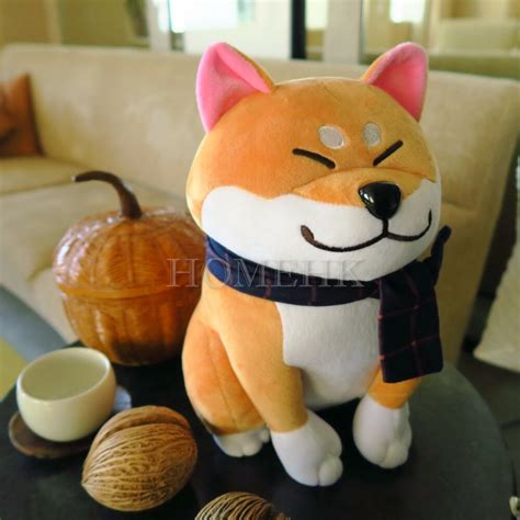 Shiba Inu Dog Doll Large Plush Stuffed Fur Curly Toy Cute Puppy Brown Japan Gift | eBay