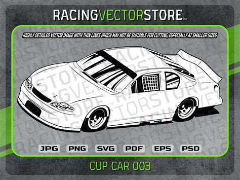 NASCAR Cup Race Car Highly Detailed Image in .svg .ai .eps .pdf .png .jpg .psd & Affinity - Etsy