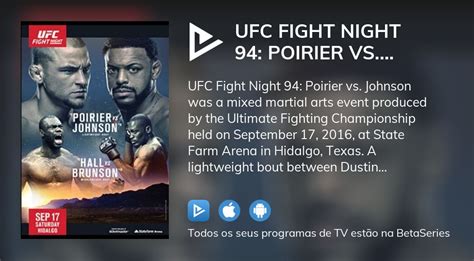 Ver o filme UFC Fight Night 94: Poirier vs. Johnson em streaming ...