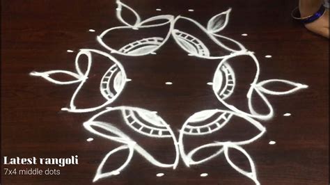 easy deepavali muggulu with 7 dots || simple & creative DIWALI rangoli ...