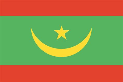 Mauritania flag. Official colors and proportions. 15083898 Vector Art ...