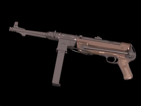 MP 38 submachine gun 3d model 3dsmax files free download - CadNav