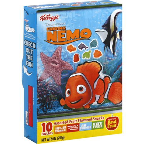 Kelloggs Fruit Snacks, Disney-Pixar Finding Nemo, Assorted Fruit ...