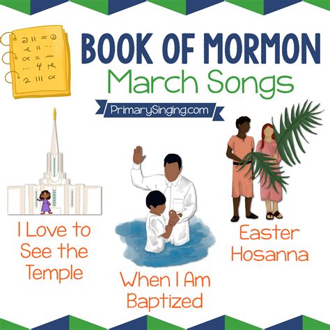 March Book of Mormon Primary Songs List for 2024 Come Follow Me - Primary Singing