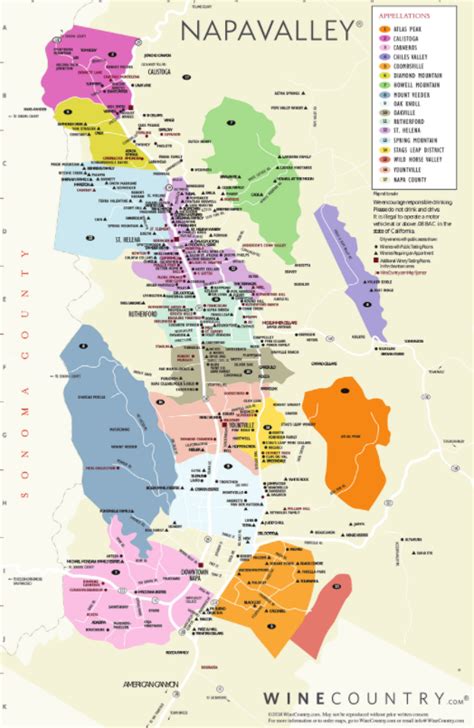 Map Of Sonoma Wineries | Color 2018