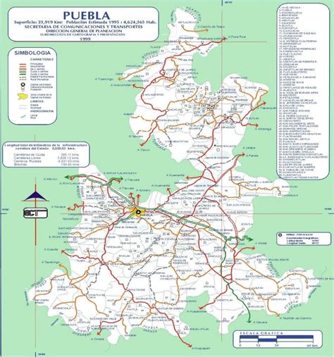 Map of Puebla - MexConnect