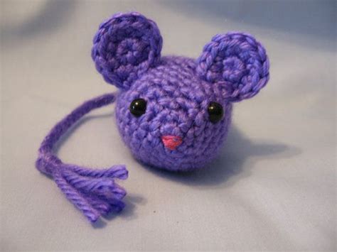 Cat Toy - Crochet Mouse - Catnip Filled Grape Purple Mouse