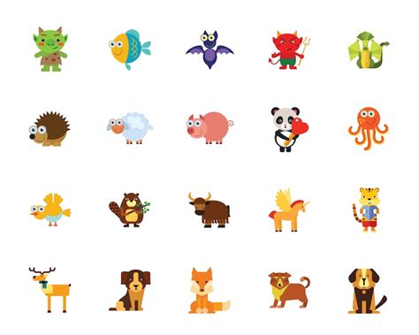 Free Vector | Cartoon animals icon set