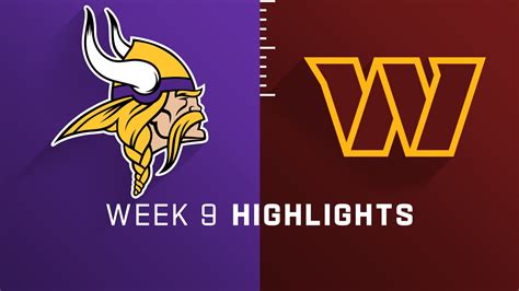 Minnesota Vikings vs. Washington Commanders highlights | Week 9