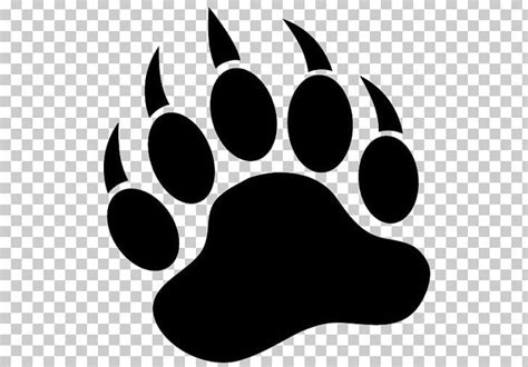 an animal's paw is shown in black on a transparent background png clipart