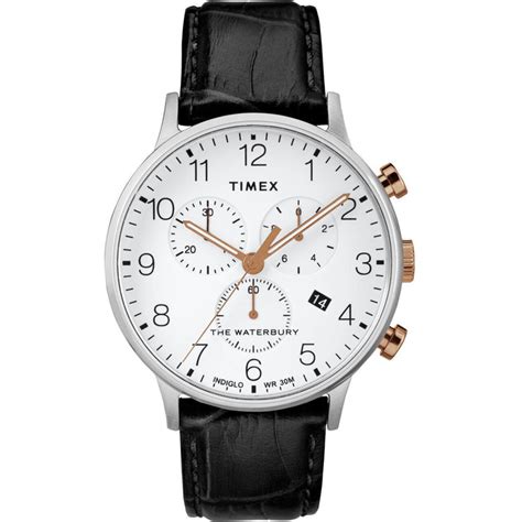 Timex Waterbury Classic Chrono White Black | Watches.com