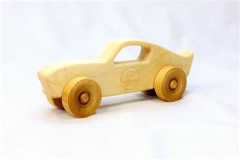 Hand Crafted Wooden Toy Muscle Car - Customized With Name by Three Trees Workshop | CustomMade.com