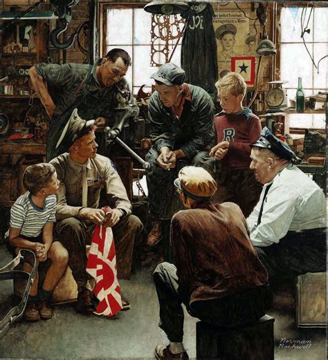 “War Stories”, Norman Rockwell, U.S., 1945 : r/PropagandaPosters