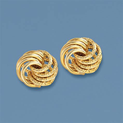 Italian 14kt Yellow Gold Love Knot Stud Earrings | Ross-Simons