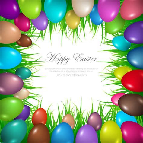 Colorful Easter Egg Border Clip Art by 123freevectors on DeviantArt