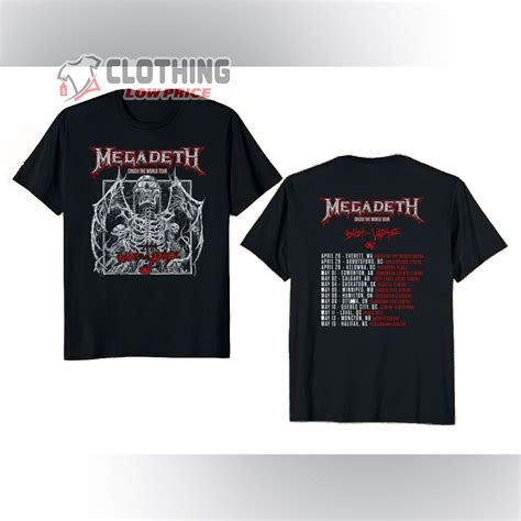 Megadeth 40Th Anniversary 1983-2023 Thank You For Your Memories Merch ...