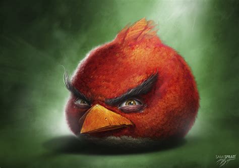 Realistic Angry Birds Illustrations by Sam Spratt