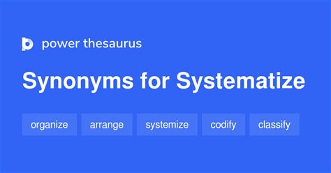 Systematize synonyms - 1 001 Words and Phrases for Systematize