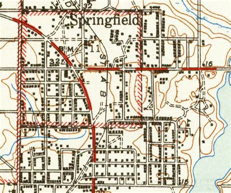 Map of Springfield, 1945, Florida