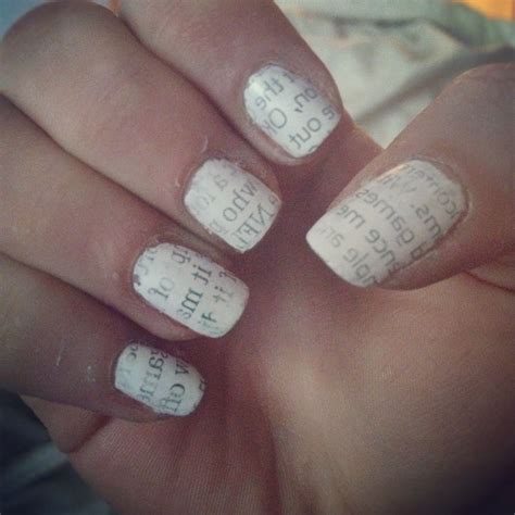 Newspaper nails. SOOO easy... | Newspaper nails, Nails, Nail art