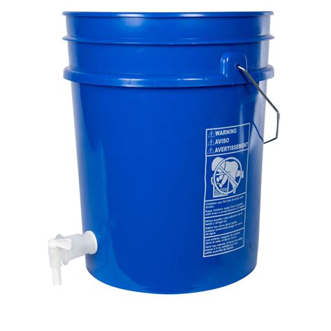 Premium Blue 5 Gallon Tamco® Modified Bucket with Spigot | U.S. Plastic Corp.