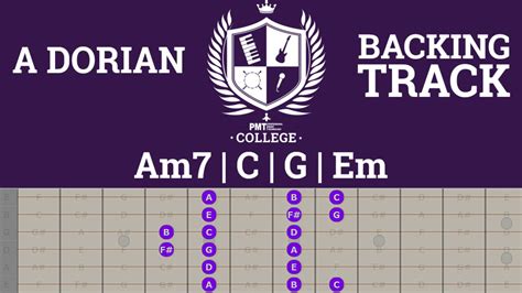 A Dorian Backing Track - Play Along With A Dorian Modal Scale | PMT College - YouTube