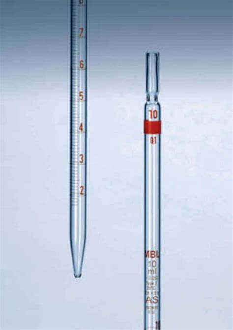 MBL Graduated Class AS Type 2 Glass Pipets Capacity: 10mL:Pipet Products, | Fisher Scientific