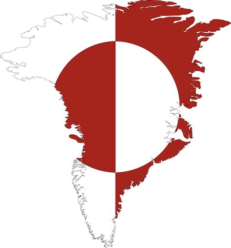 Clipart - Greenland Map Flag