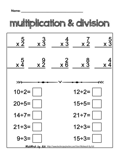 the worksheet for addition and division