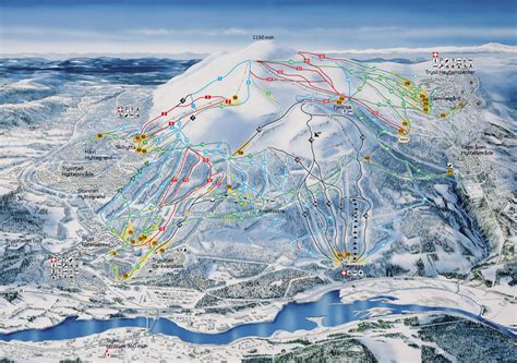 Trysil ski map, Norway, Europe