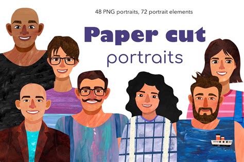 Paper Cut Portraits | Creative Market