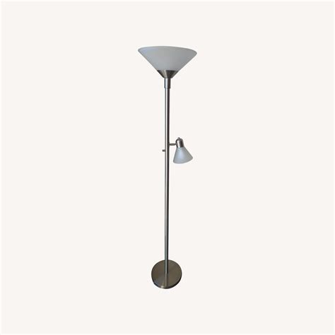 Modern, Silver Floor Lamp - AptDeco