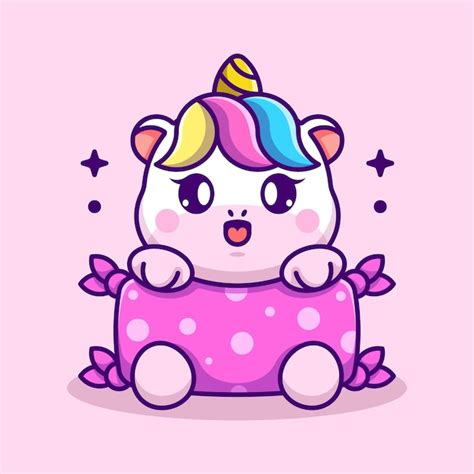 Premium Vector | Cute baby unicorn hugging pillow