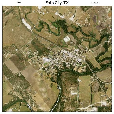 Aerial Photography Map of Falls City, TX Texas