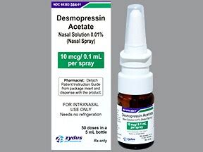 DDAVP, Stimate (desmopressin) dosing, indications, interactions, adverse effects, and more