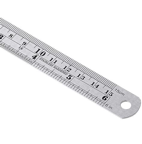 BHARTIYA™ Steel Scale/Ruler 6 Inch 15 cm Metal Rule Kit (Stainless ...