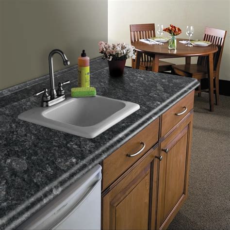 VT Dimensions Formica 4-ft Midnight Stone- Etchings Straight Laminate Kitchen Countertop in the ...