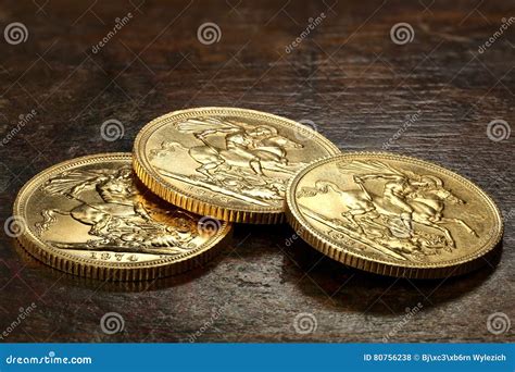 British Sovereign Gold Coins Stock Photo - Image of pound, britain: 80756238